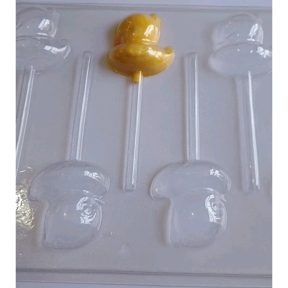 Duck Lollipop‎ Chocolate Candy Mold Easter Rubber Ducky Chic Baby Shower